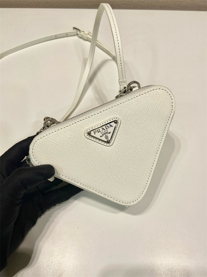 PRADA 프라다 더블 지퍼 트라이앵글 미니백 1NR015