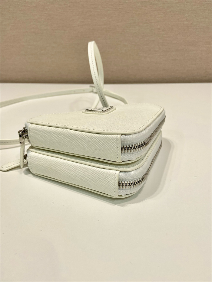 PRADA 프라다 더블 지퍼 트라이앵글 미니백 1NR015