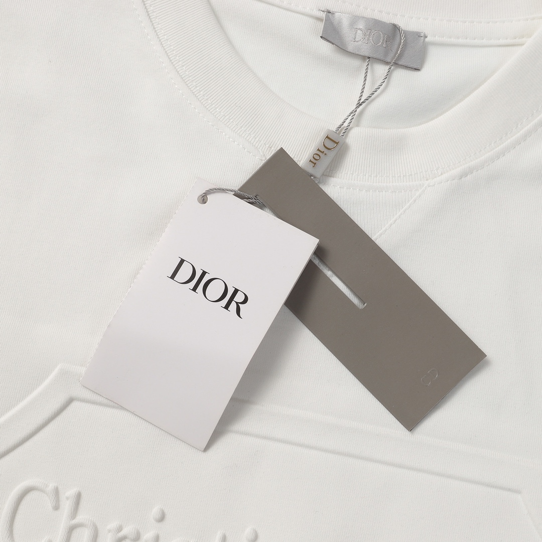 DIOR 엠보싱 쇼트 슬리브