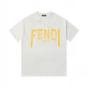FENDI 옐로 레터 프린트 펜디 쇼트 슬리브