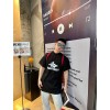 발렌시아가 오버레이 레터 프린트 쇼트 슬리브