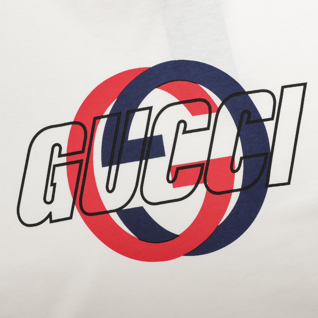 GUCCI 반팔 레터 라운드넥
