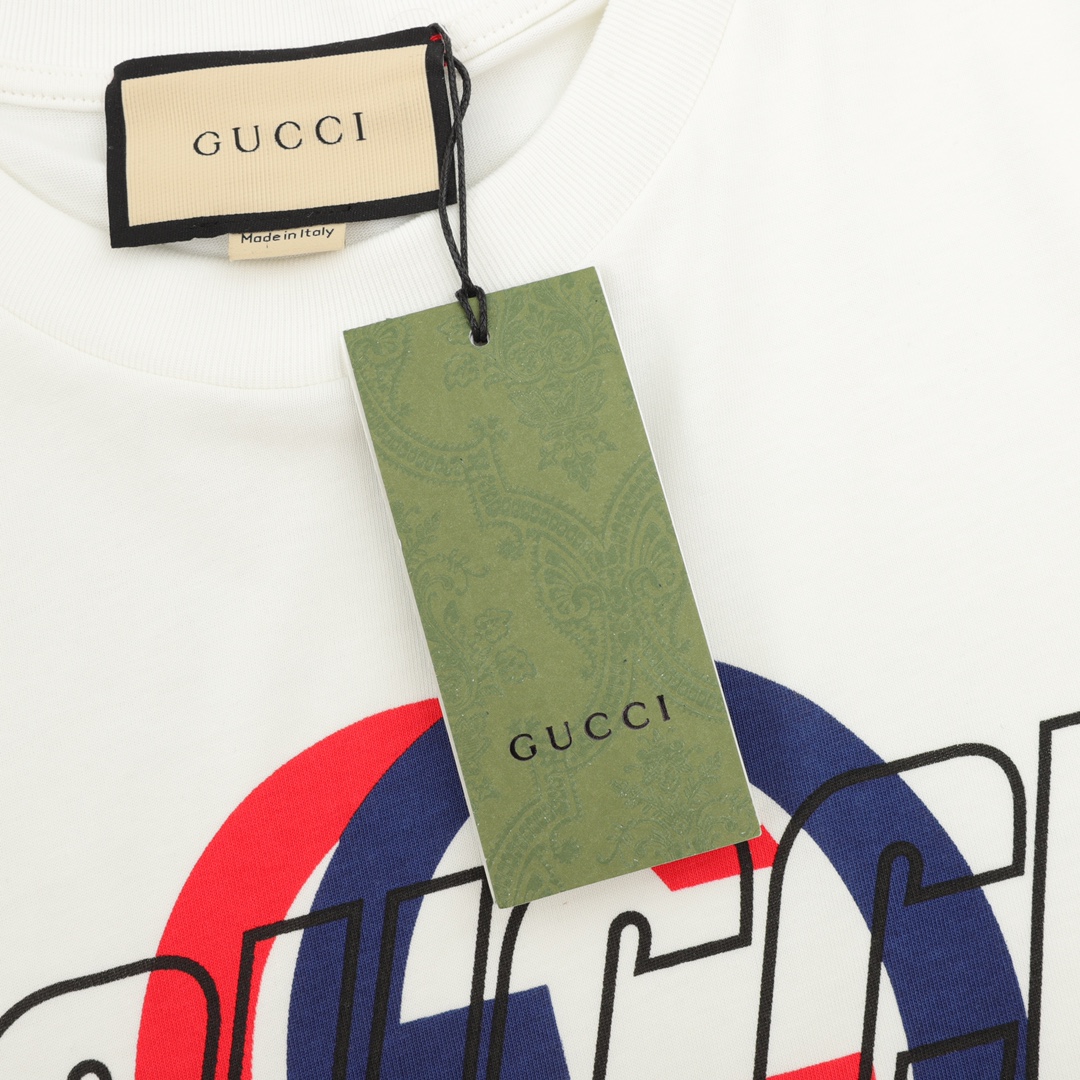 GUCCI 반팔 레터 라운드넥