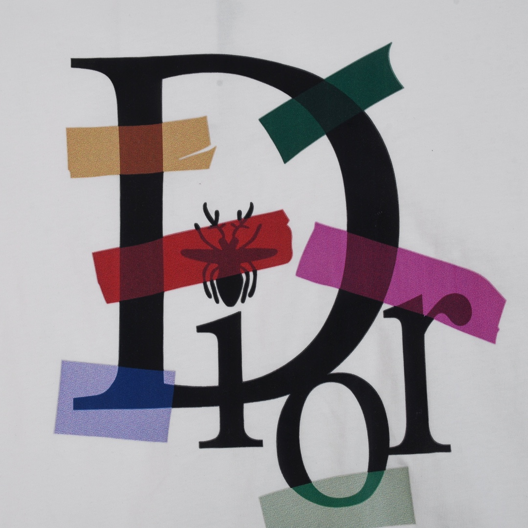 DIOR 프린트 쇼트 슬리브