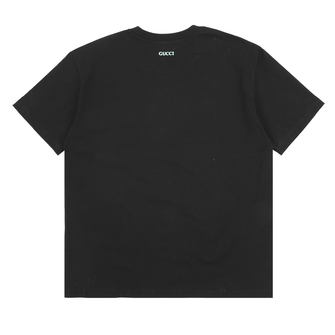 GUCCI 자수 라운드넥 쇼트 슬리브
