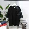 24SS 쓰리스트라이프 체크 쇼트 슬리브