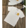 22SS 자수 배지 화이트 쇼트 슬리브
