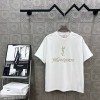YSL 생로랑 레터 로고 프린트 쇼트 슬리브