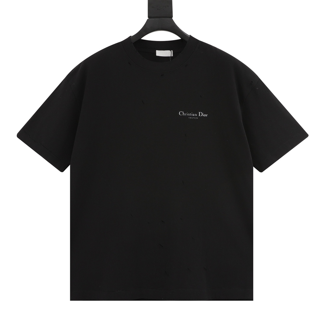 DIOR 낡은 프린트 디올 쇼트 슬리브