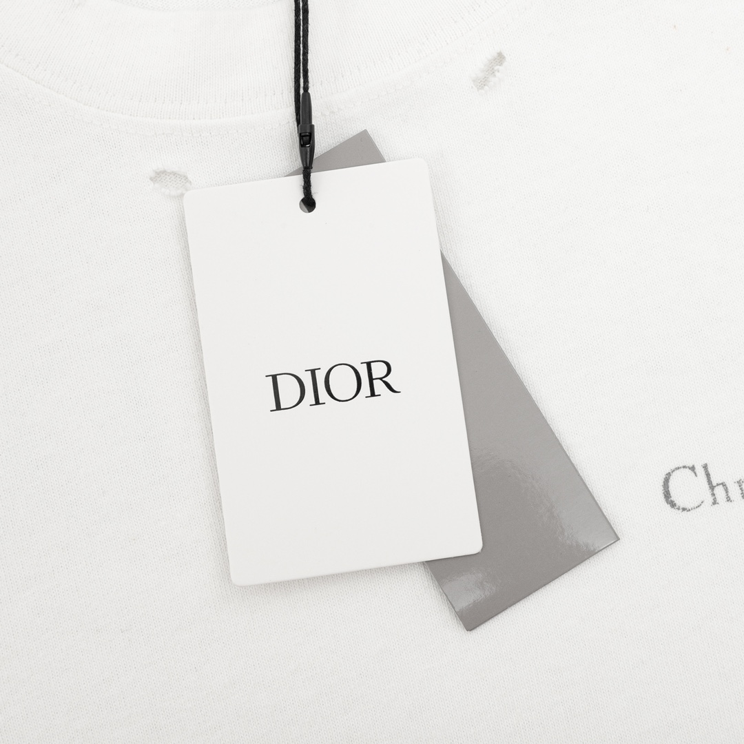 DIOR 디올 중공 프린트 쇼트 슬리브