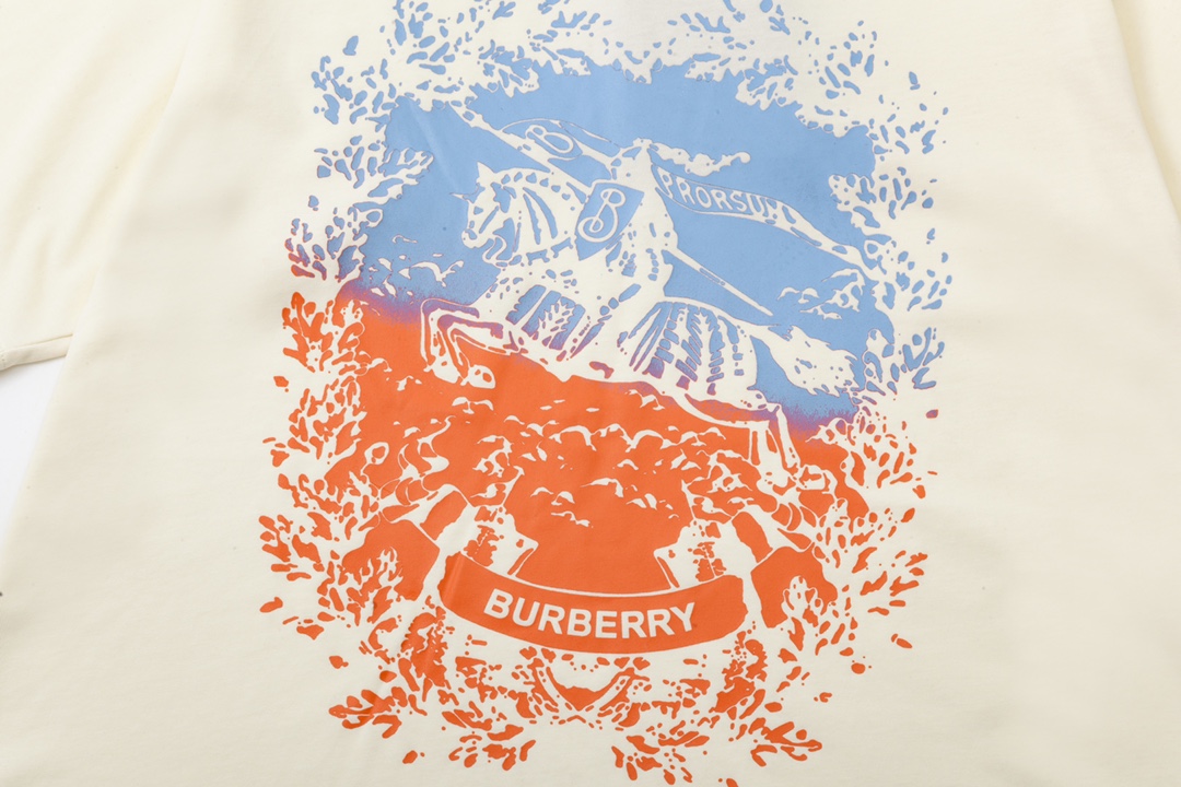 BURBERRY 버버리 워 호스 레터 프린트 쇼트 슬리브