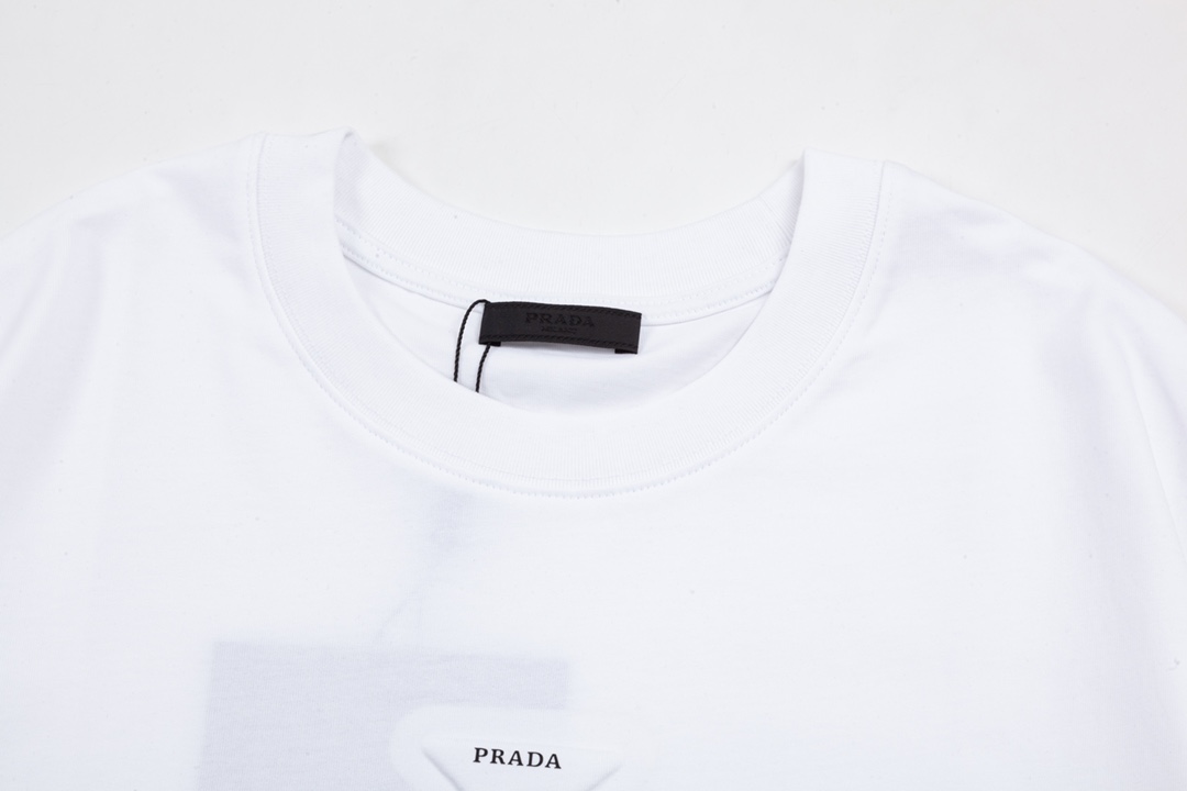 PRADA 프라다 레터 프린트 쇼트 슬리브
