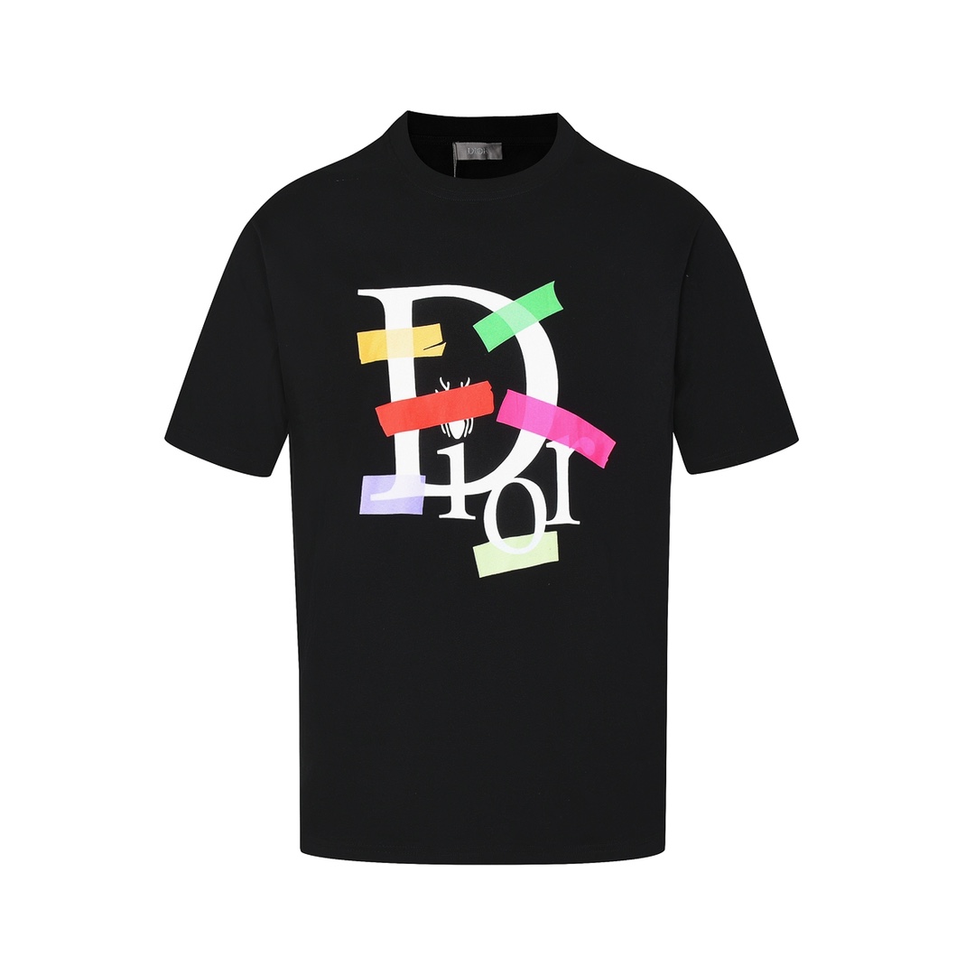 DIOR 프린트 쇼트 슬리브