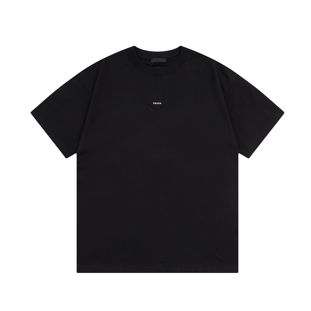 PRADA 프라다 레터 프린트 쇼트 슬리브