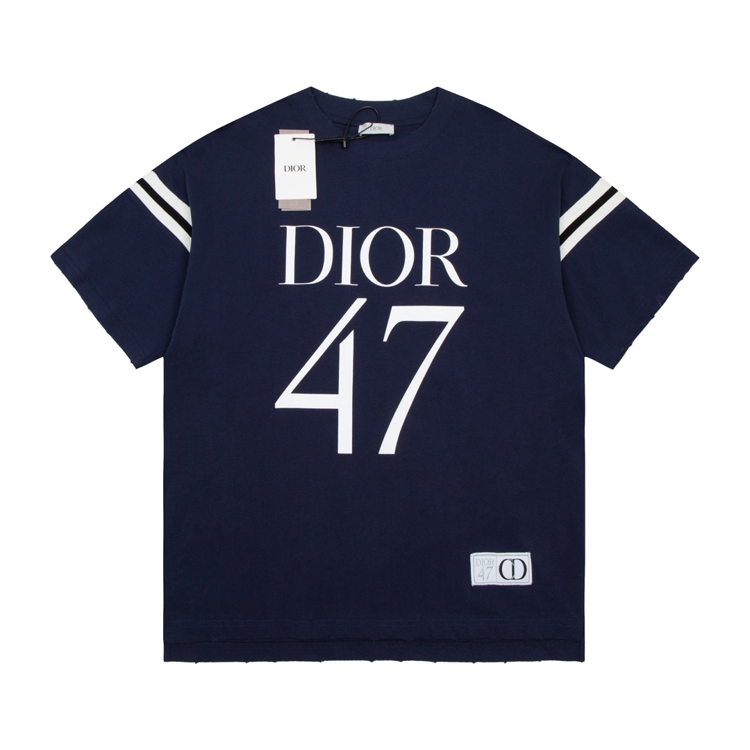 DIOR 체스트 프린트 쇼트 슬리브