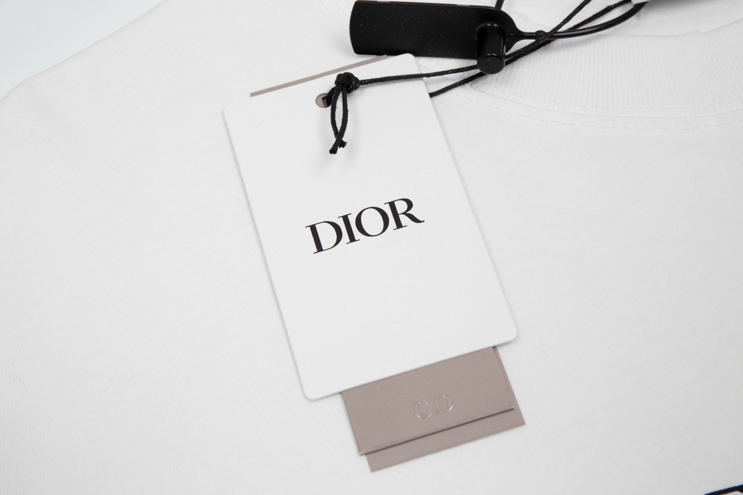 DIOR 디올 디올 프린트 체스트 쇼트 슬리브