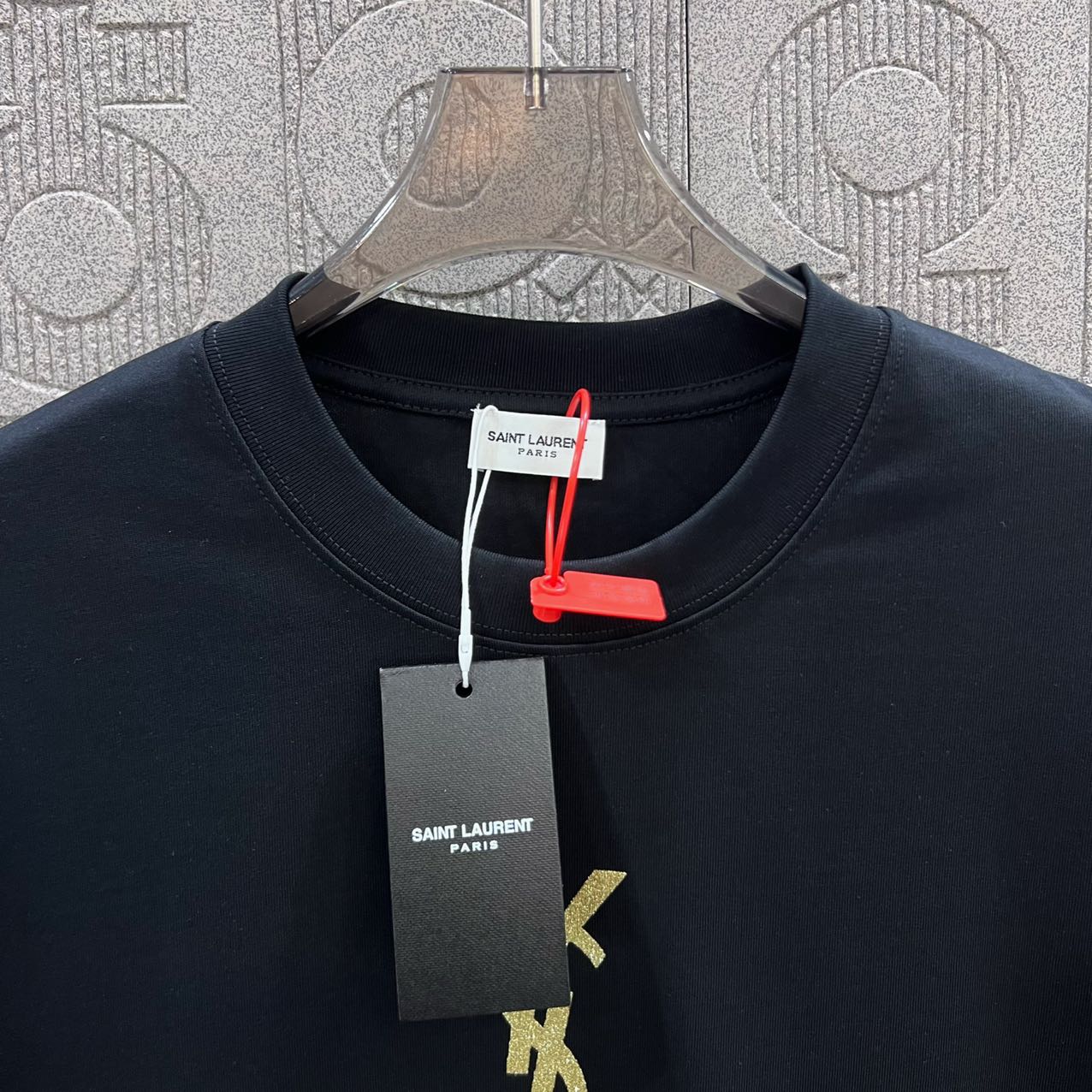 YSL 생로랑 쇼트 슬리브 모노그램 반팔