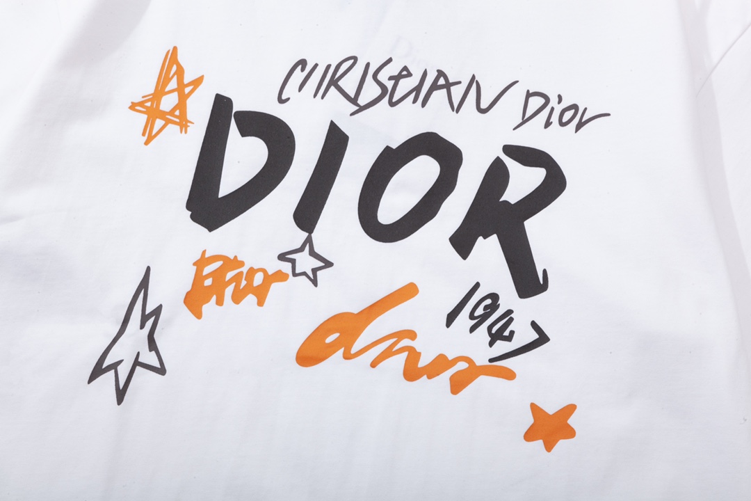 DIOR 디올 그래피티 폼 프린트 쇼트 슬리브