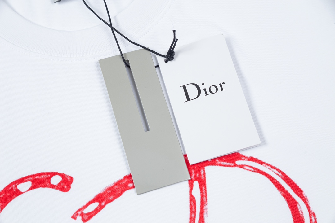 DIOR 하트 프린트 디올 쇼트 슬리브