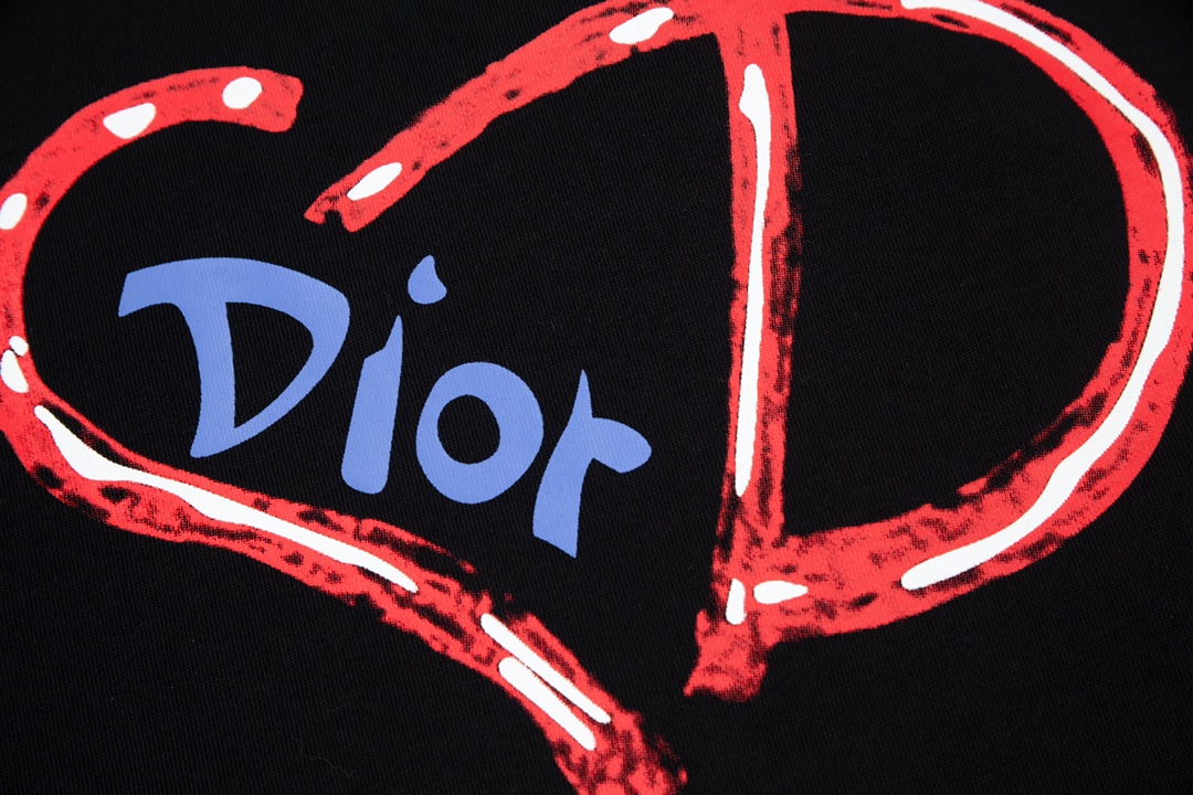 DIOR 디올 디올 프린트 쇼트 슬리브 러브 하트 패턴
