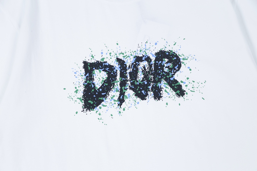 DIOR 디올 그래피티 프린트 잉크 쇼트 슬리브