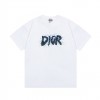 DIOR 디올 그래피티 프린트 잉크 쇼트 슬리브