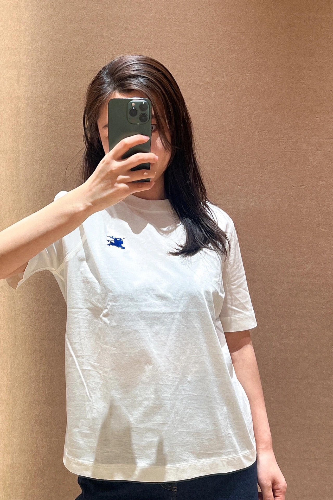 24SS 워 호스 자수 쇼트 슬리브