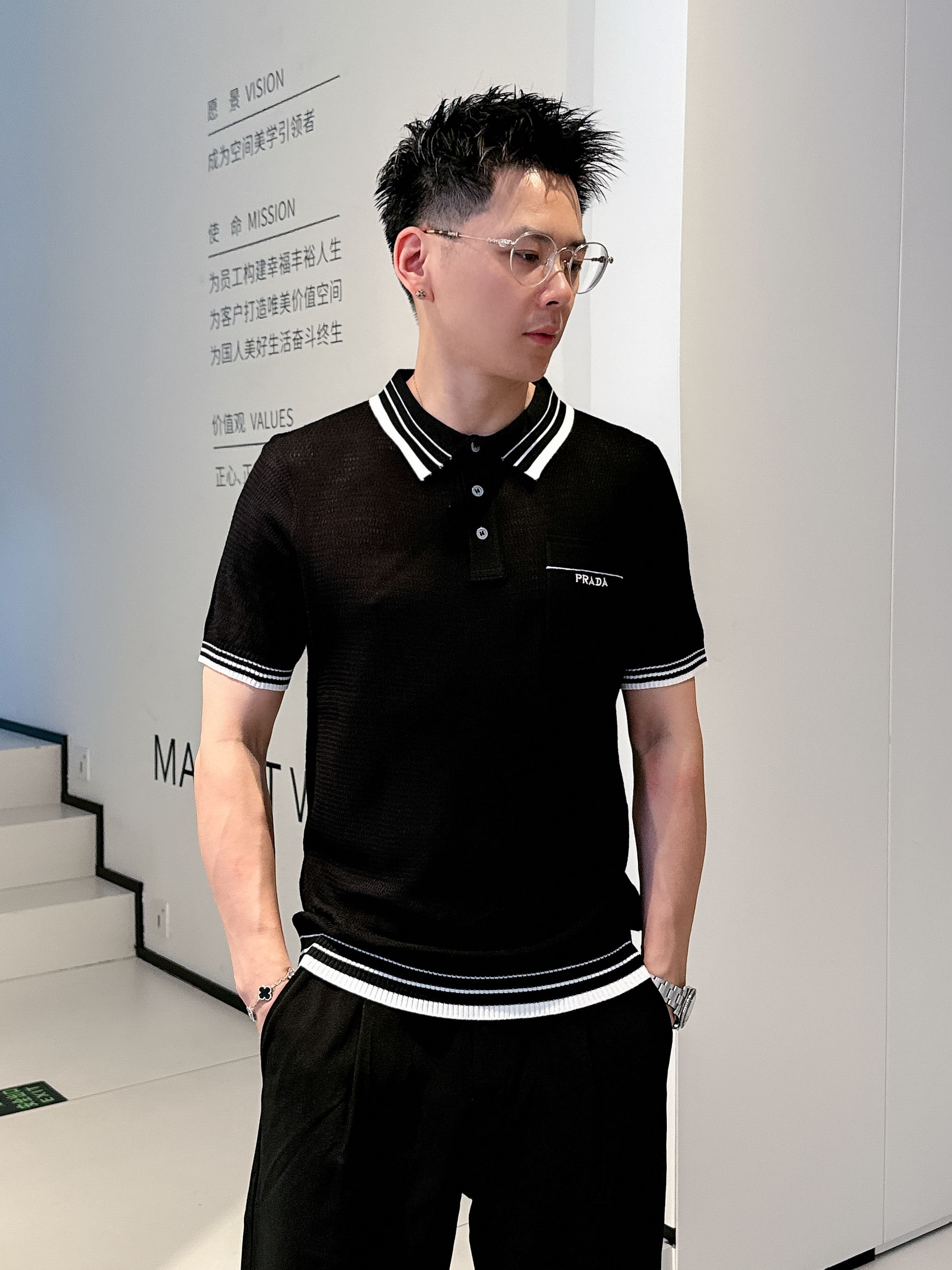 프라다2025뉴쇼트슬리브폴로