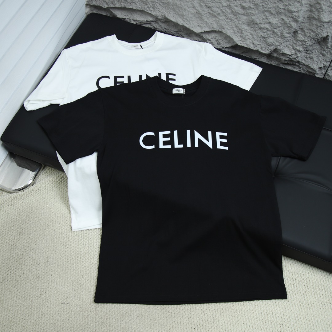 2025SS 봄 신상품 CELINE 셀린 헌드레드 라운드넥 반팔 티셔츠 아이템 번호: CE0001
