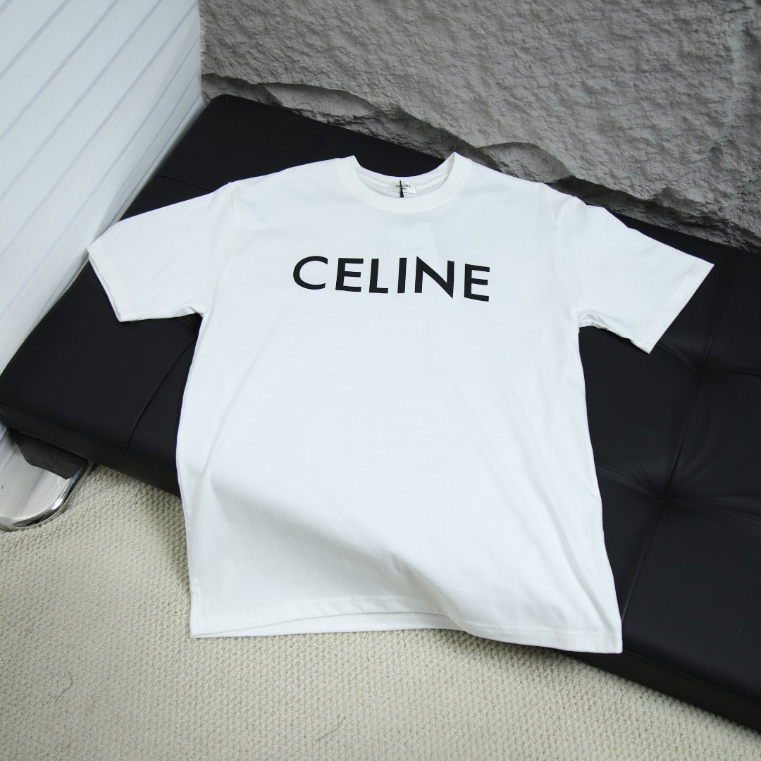 2025SS 봄 신상품 CELINE 셀린 헌드레드 라운드넥 반팔 티셔츠 아이템 번호: CE0001