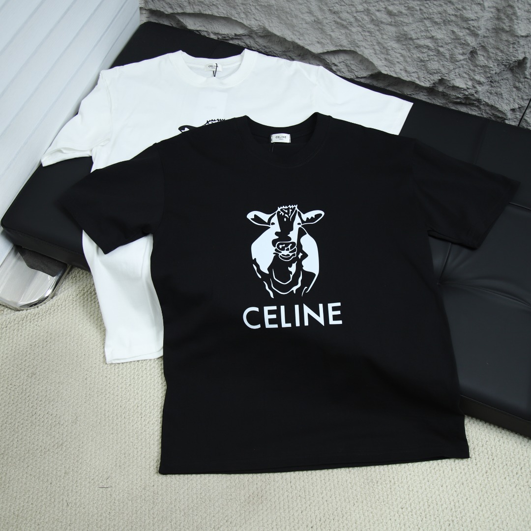 2025ss 봄 신상 CELINE 셀린 라운드넥 반팔 티셔츠 모델넘버:CE0002
