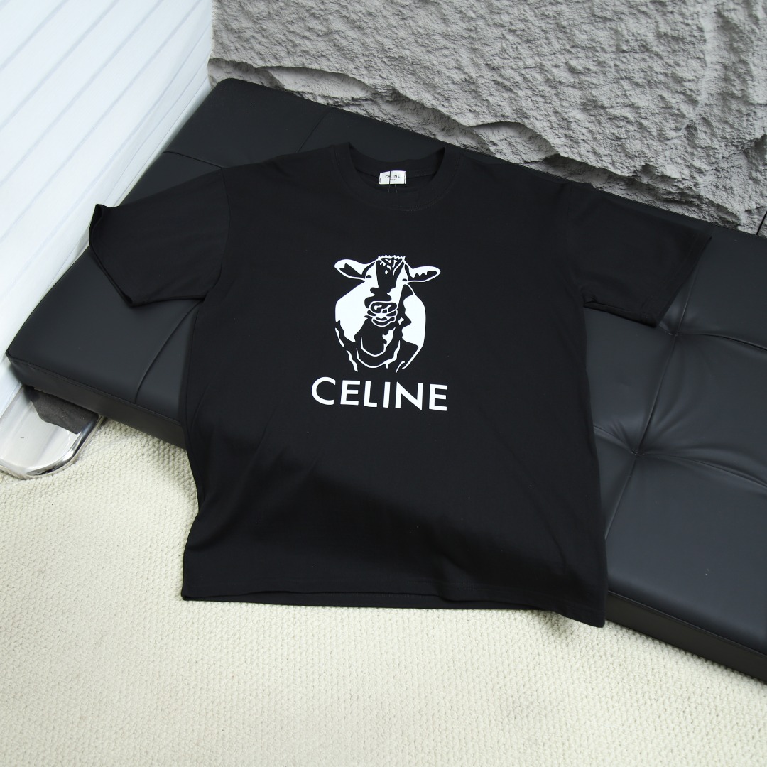 2025ss 봄 신상 CELINE 셀린 라운드넥 반팔 티셔츠 모델넘버:CE0002