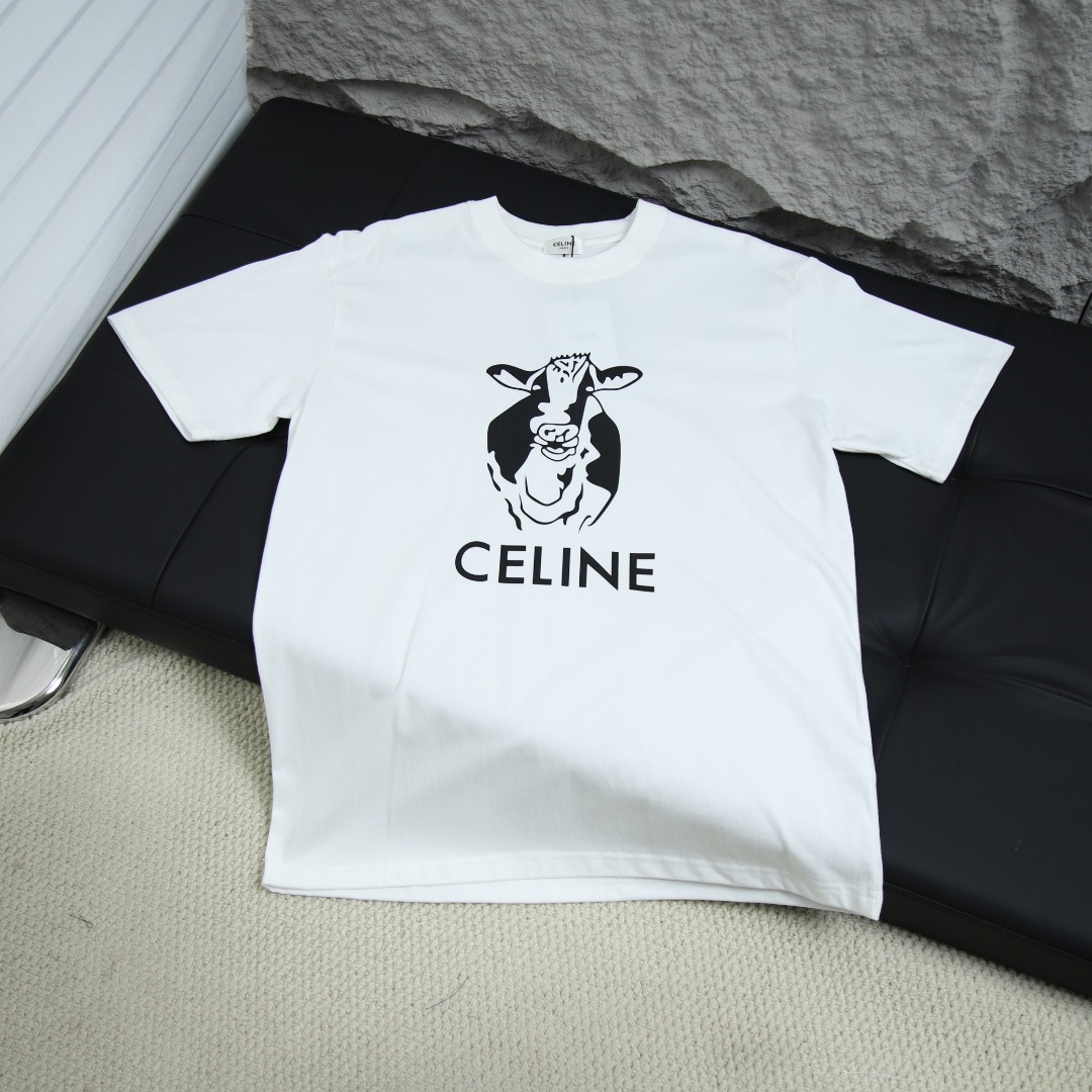 2025ss 봄 신상 CELINE 셀린 라운드넥 반팔 티셔츠 모델넘버:CE0002