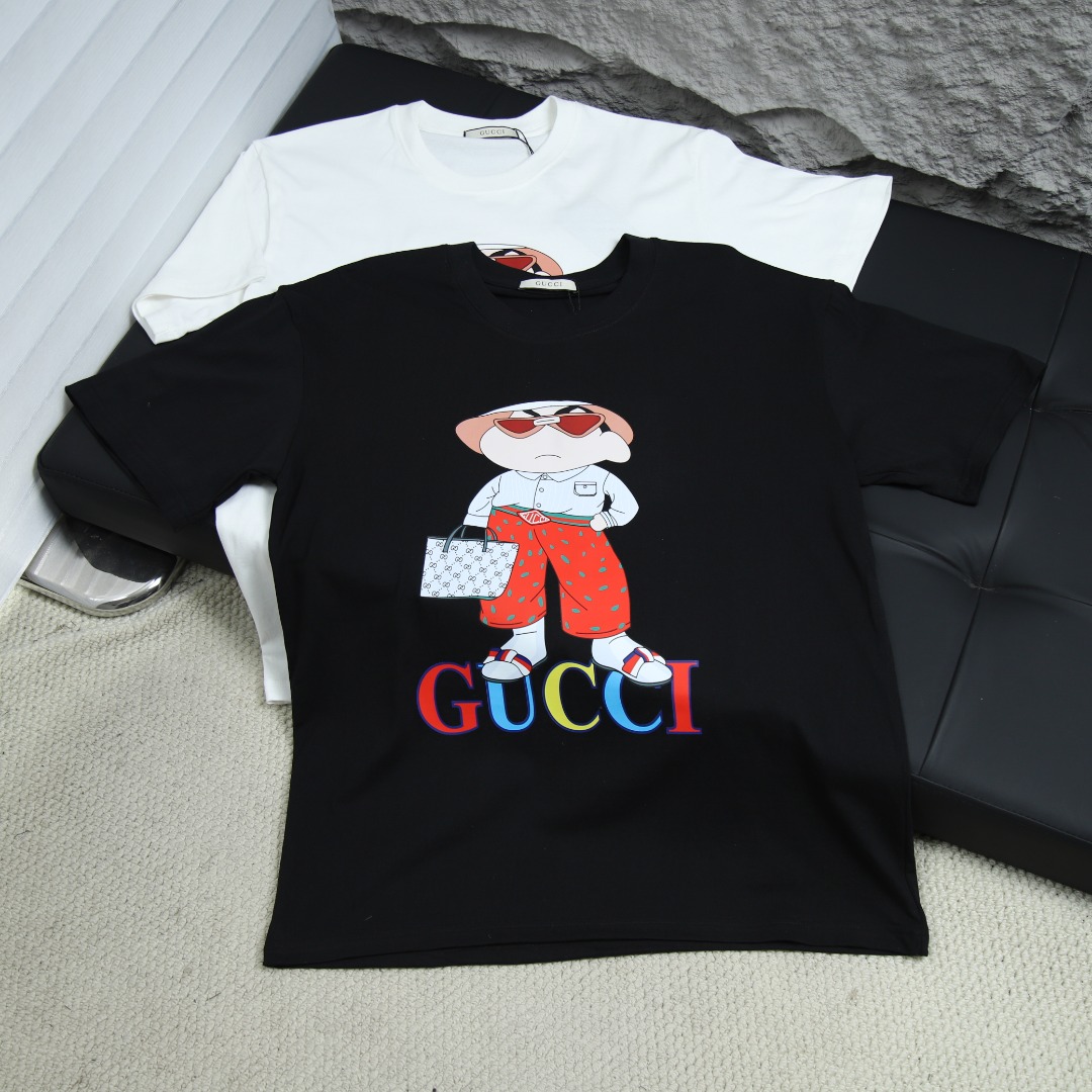 2025ss 봄 신상 GUCCI / 구찌 백 라운드넥 반팔 티셔츠 모델 번호: GUC069