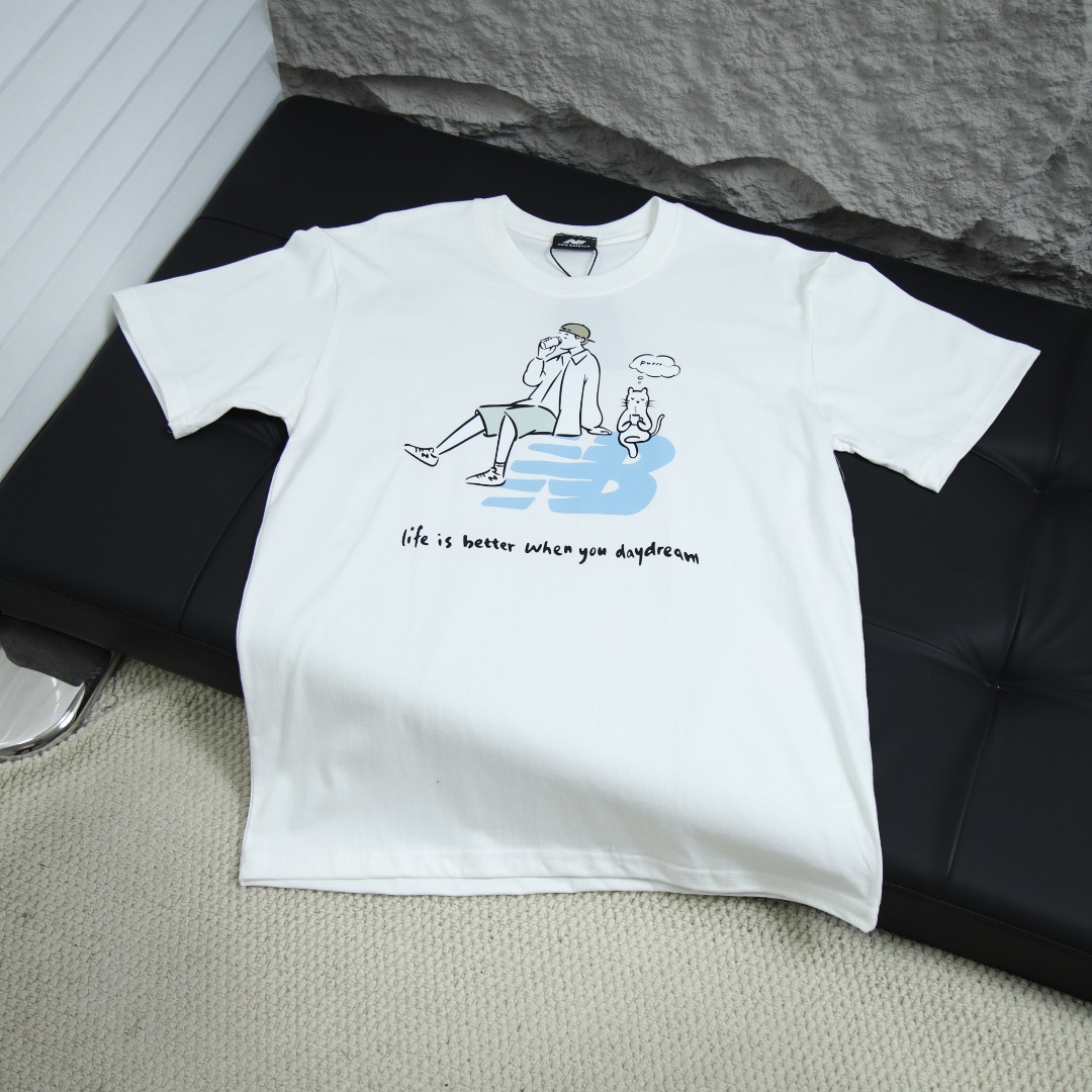 2025ss 봄 신 뉴발란스/NB 뉴발란스 헌드레드 라운드넥 반팔 티셔츠 모델 번호: NB001