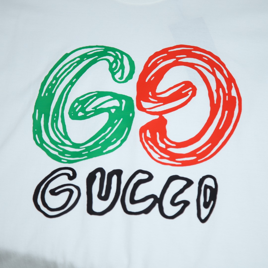 2025ss 봄 신상 GUCCI / 구찌 풀 라운드넥 반팔 티셔츠 모델 번호: GUC004