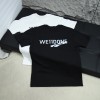 2025ss 봄 신상 WE11DONE / 웰던 백 라운드넥 반소매 티셔츠 모델 번호: WE0008