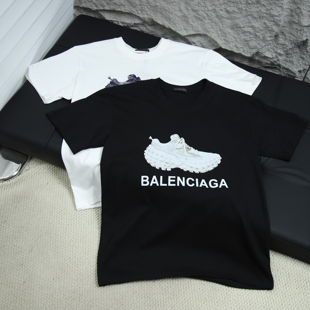 2025S/S 봄 신상품 발렌시아가 파리지앵 라운드넥 반팔 티셔츠 모델넘버:BA0058