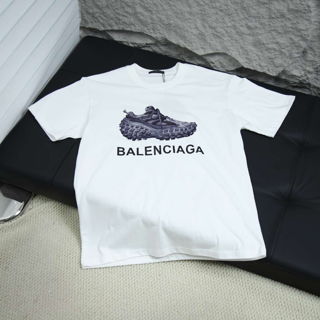 2025S/S 봄 신상품 발렌시아가 파리지앵 라운드넥 반팔 티셔츠 모델넘버:BA0058