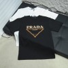 2025s스프링 뉴 프라다/PRADA 라운드넥 반팔 티셔츠 모델 번호: PRA009
