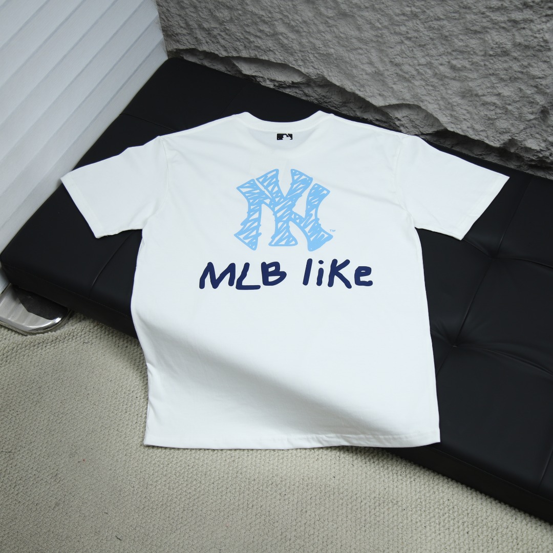 2025ss 봄 신 MLB 뉴욕 양키스 백 라운드넥 반팔 티셔츠 모델 번호:MLB029