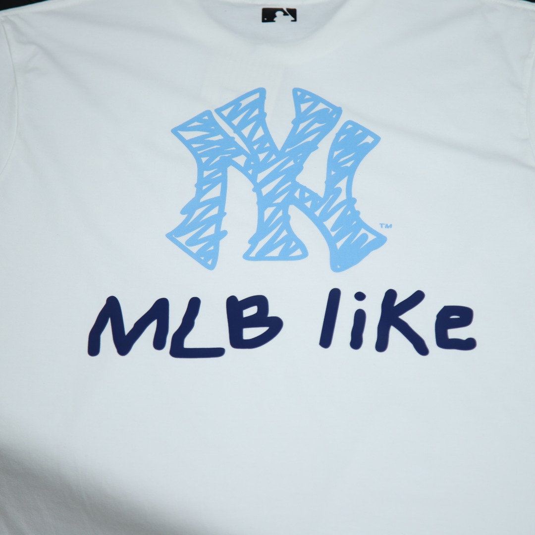 2025ss 봄 신 MLB 뉴욕 양키스 백 라운드넥 반팔 티셔츠 모델 번호:MLB029