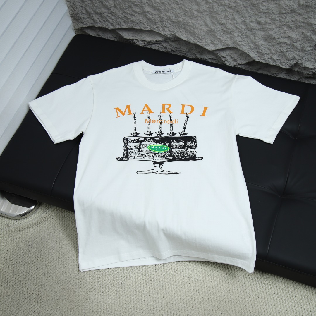 2025ss 봄 신상품 마르디 라운드넥 반팔 티셔츠 모델 번호: MA009