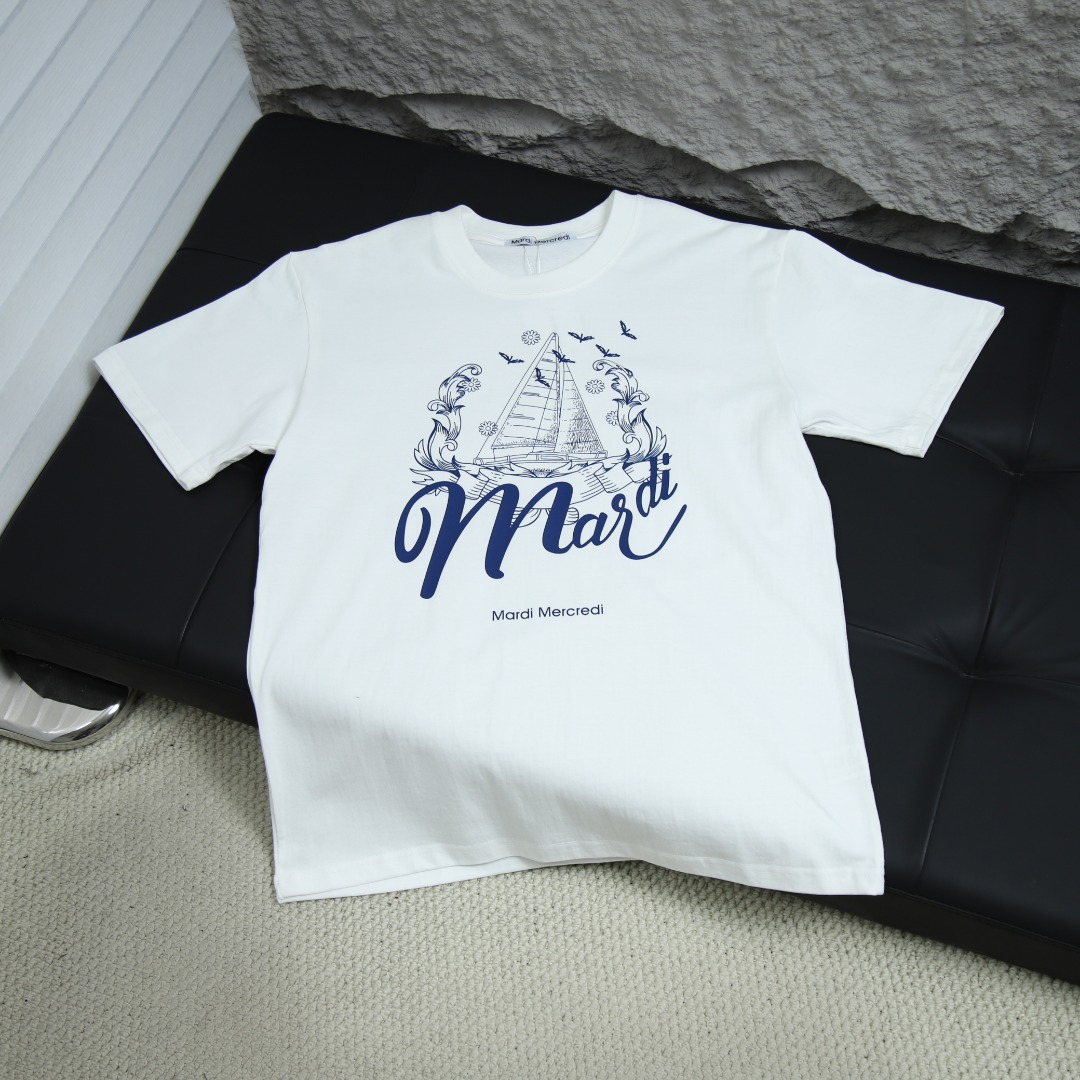 2025ss 봄 신 MARDI 라운드넥 반팔 티셔츠 모델 번호:MA014