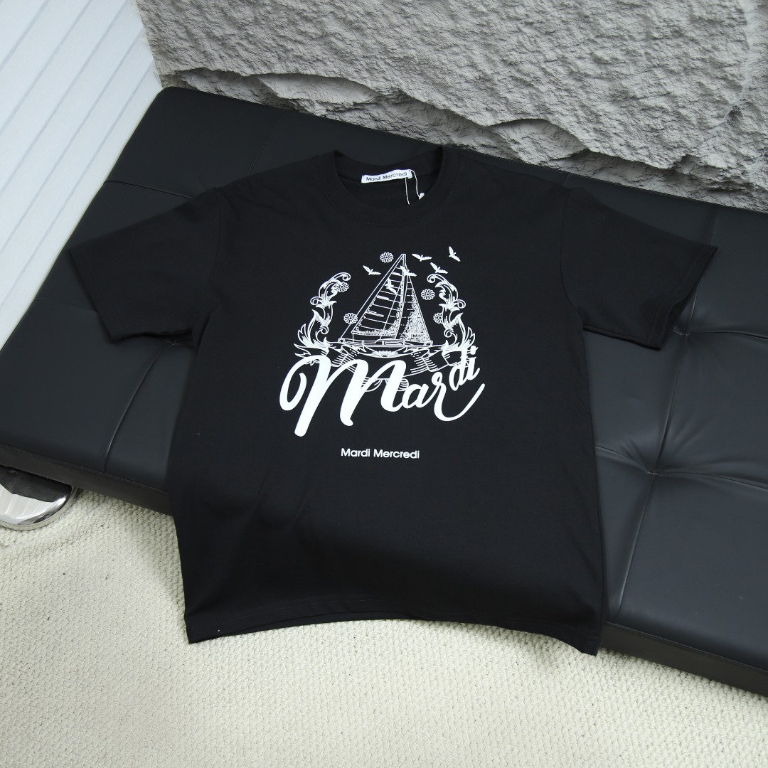 2025ss 봄 신 MARDI 라운드넥 반팔 티셔츠 모델 번호:MA014