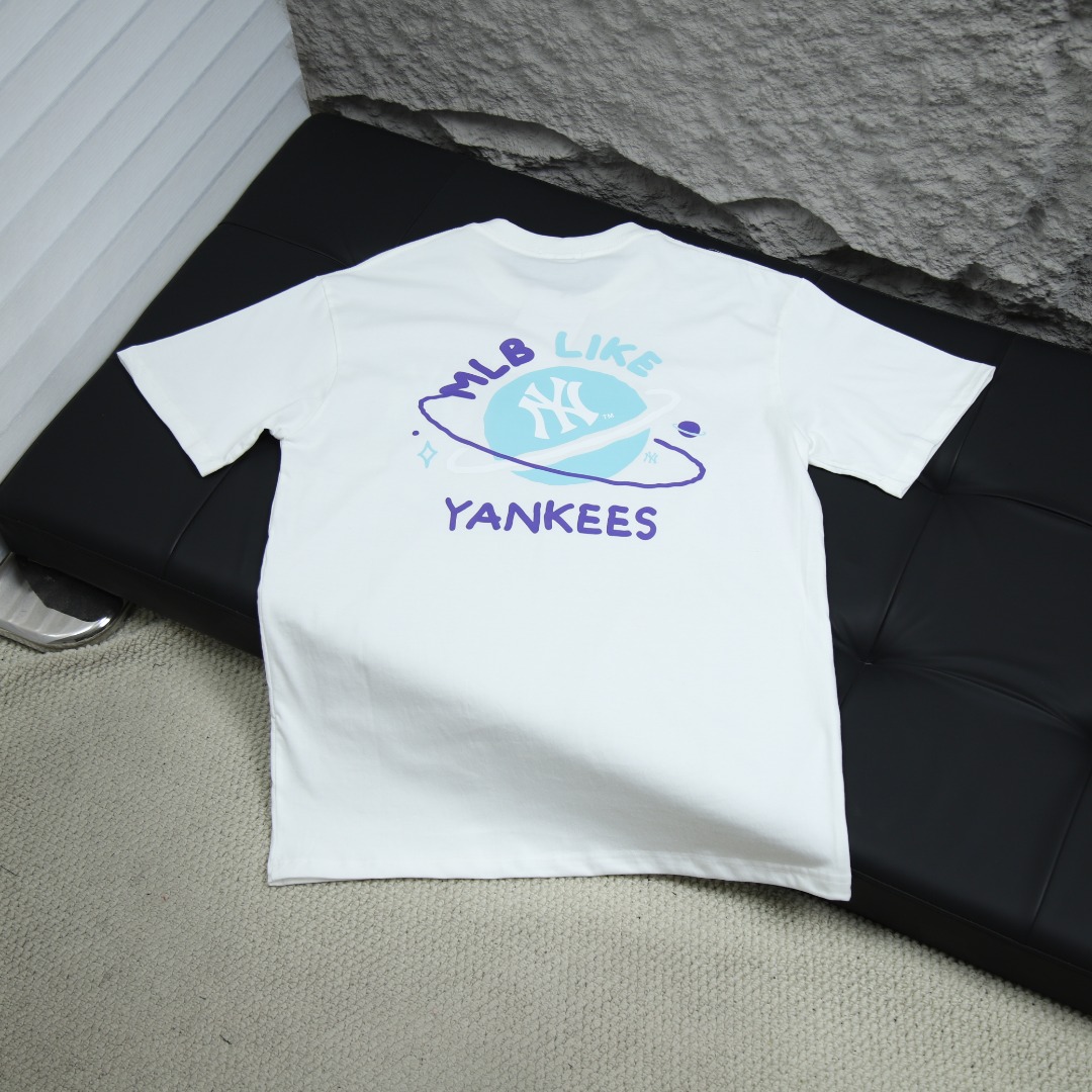 2025ss 봄 신 MLB 뉴욕 양키스 백 라운드넥 반팔 티셔츠 모델 번호: MLB002