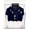 GU 2024FW 레드, 화이트, 블루 G 프린트 라운드넥 쇼트 슬리브