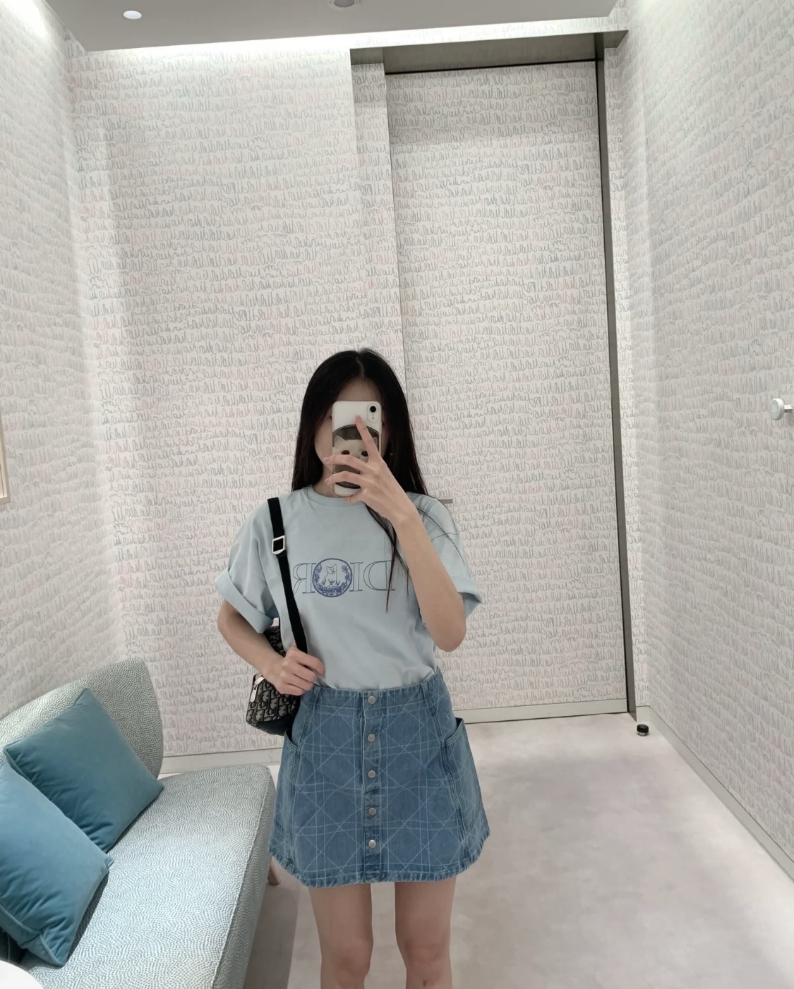 디올/디올 25SS 캣 자수 쇼트 슬리브