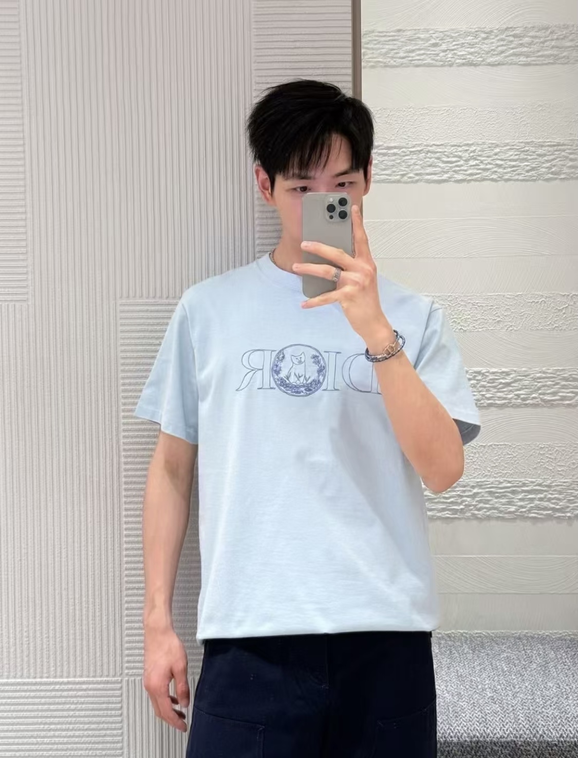 디올/디올 25SS 캣 자수 쇼트 슬리브