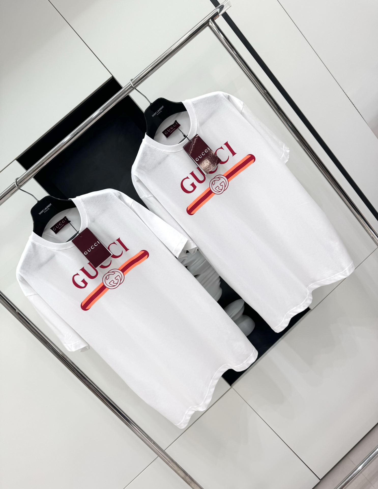 GU 2024SS 오렌지 빈 G 프린트 쇼트 슬리브